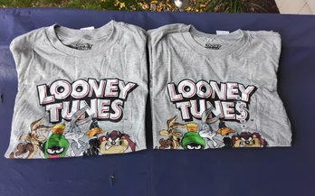 2 Looney Tunes T-shirts 1 Medium 1 Large