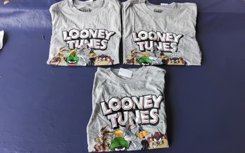 3 Brand New Looney Tunes T-shirts 2 Medium 1 Large