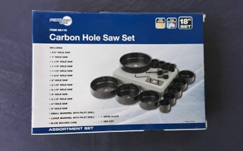 Brand New 18 Piece Carbon Hole Saw Set