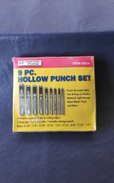 Factory Sealed 9 Piece Hollow Punch Set