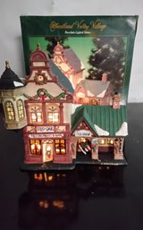 Lighted Christmas Village ( Red Oak Restaurant Bar )