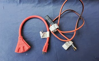 Two 3 Way Extension Cords