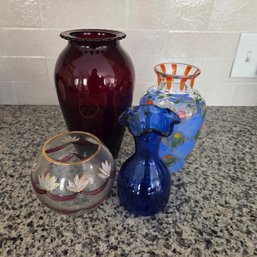 Four Assorted Vases