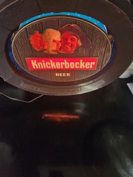 Vintage Knickerbocker Rotating Wall Hanging Lighted Advertising Sign