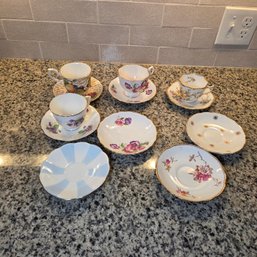 Assorted Bone China Teacups & Saucers