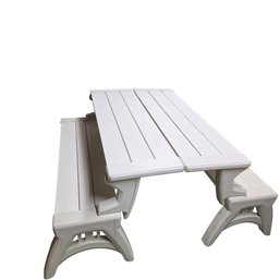 Convert-a-bench Indoor / Outdoor Resin & Vinyl Bench Made In USA