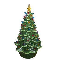 Pre-lit Ceramic Table Top Christmas Tree