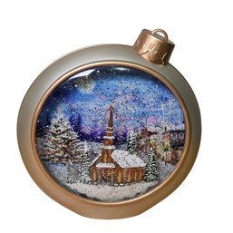 Mr. Christmas Illuminated Glitter Oversized Jumbo Ornament Snow Globe