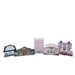 Collectible Wooden Shelf Sitters Including Cat's Meow Pieces