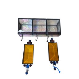 Trio Of Stained Glass Pieces