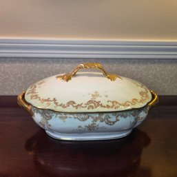 Limoges France Elite Porcelain Lidded Serving Dish