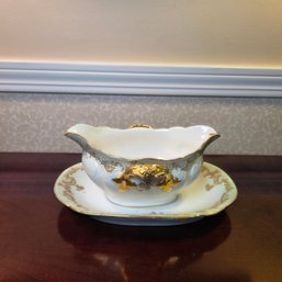 Limoges France Elite Porcelain Gravy Boat