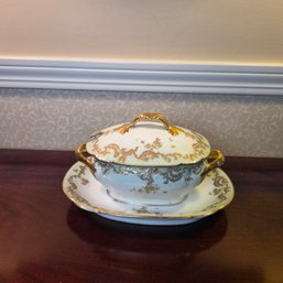 Limoges Elite Porcelain Lidded Tureen With Matching Underplate