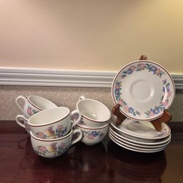 Six Mayer China For Ritz Carlton Teacups & Saucers