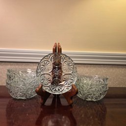 Eight Glass Fruit Bowls