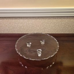 Fostoria Century Clear Pressed Glass Three-footed Tidbit Tray Bonbon Dish