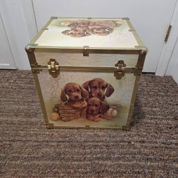 Vintage Ruane Manning Wooden Storage Trunk Toy Box