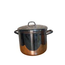 Revere Wear 10 Qt Stainless Steel Stock Pot With Copper Bottom