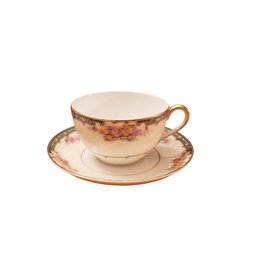 5pc Noritake Estelle Teacups & Saucers