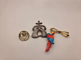 Trio Of Vintage Brooches