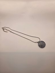 Touchstone Crystal By Swarovski Denim Medallion Necklace