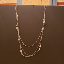 Silver Tone Tiered Necklace