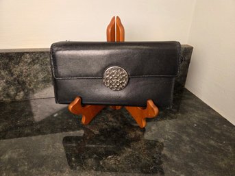 Coach Alexandra Black Leather Slim Envelope Wallet