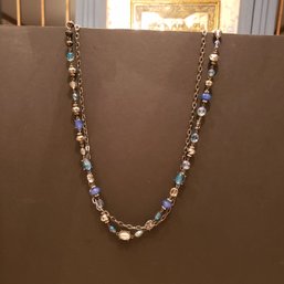 Simply Vera By Vera Wang Blue & Clear Beaded Necklace