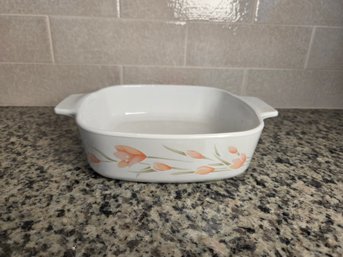 Corningware Rosemarie Pink Tulip A-1-b 1 Liter Casserole