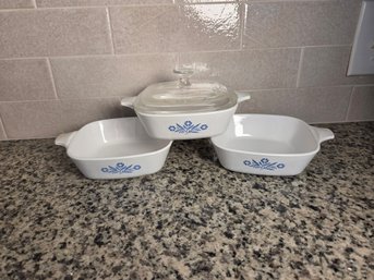 Corning Ware Blue Cornflower Petite Pans