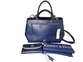 New W/ Tags ! Dooney & Bourke Purse & Wallet Set With Dustbag - Color 'Marine'