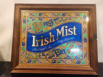 Irish Mist Legendary Liquor Wood Framed Mirror