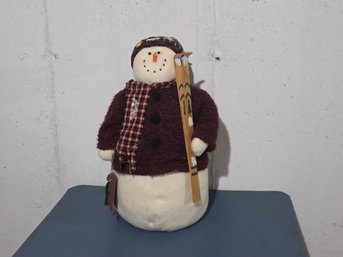 Adorable Snowman With Ski's