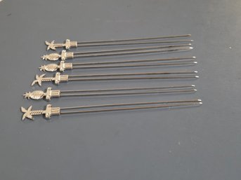 Skewers Collection Six Pewter BBQ Skewers Tropical