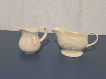 Pfaltzgraff 'tea Rose' Creamer & Gravy Boat