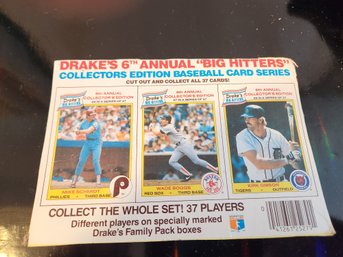 1986 Drakes Big Hitters Collectors Cards