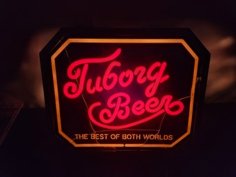 Vintage Tuborg Beer Lighted Advertising Sign
