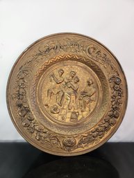 22' Vintage Brass Charger Wall Plaque