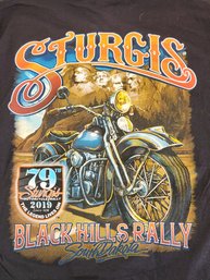 2019 Sturgis Black Hills Rally T-Shirt, New Old Stock ( Black )