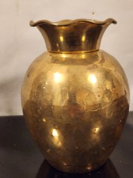 Vintage 7' Hammered Brass Bud Vase