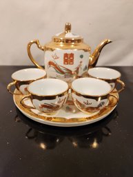 Never Used Gold Rim Asian Tea Set