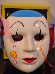 Earthware Ceramic Clown Wall Plaque