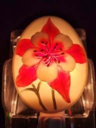 Brand New Ibis & Orchid Resin Night Light ( Red Columbine )