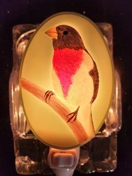 Brand New Ibis & Orchid Resin Night Light ( Rose Breasted Grosbeak )