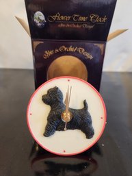 Brand New 4' Ibis & Orchid Wall/ Tabletop Time Clock ( Black Dog )