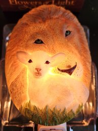 Brand New Flowers Of Light Night Lamp ( Lion And Lamb )