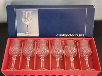 6 Never Used Crystal Cordial Glasses