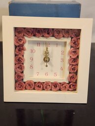 Brand New Wall/tabletop Ceramic Rose Clock