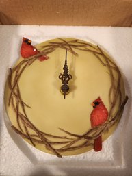 Brand New 6' Ibis And Orchid Wall Clock ( Cardinals )