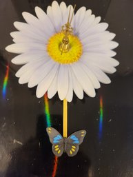 Brand New 6' Ibis And Orchid Wall Clock ( Aster With Butterfly Pendulum )